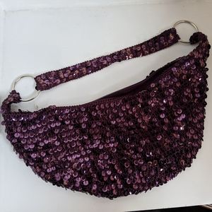 Bisou Bisou deep purple hobo purse